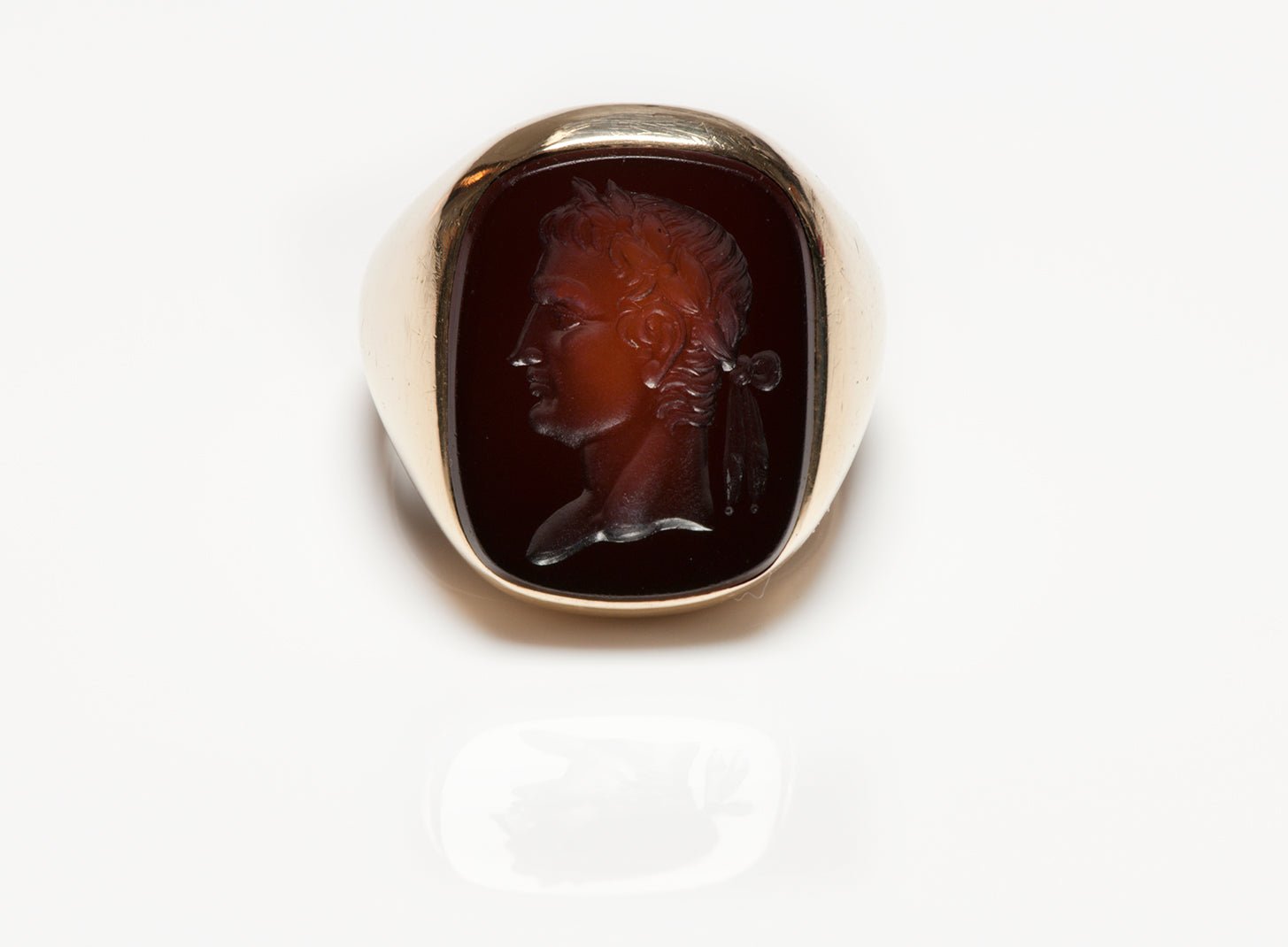 Antique Gold Sardonyx Intaglio Men's Ring - DSF Antique Jewelry