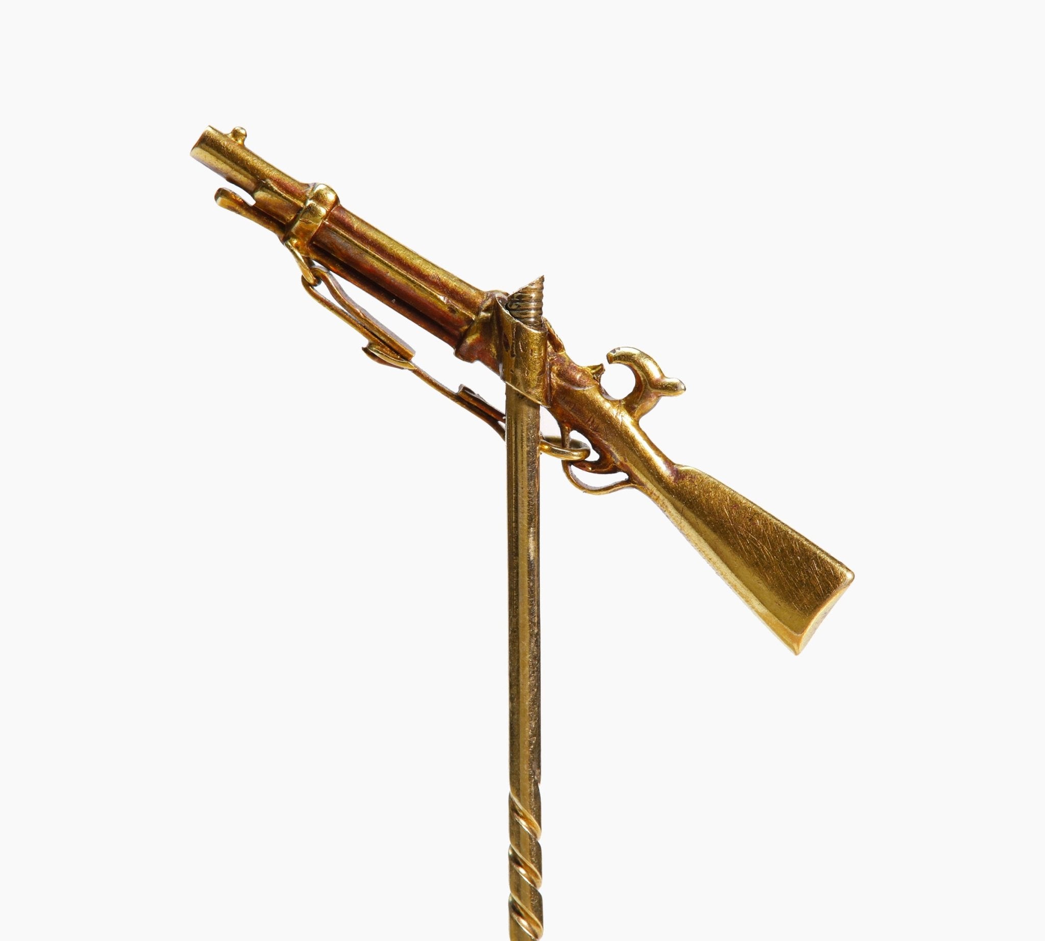Antique Gold Shotgun Rifle Stick Pin