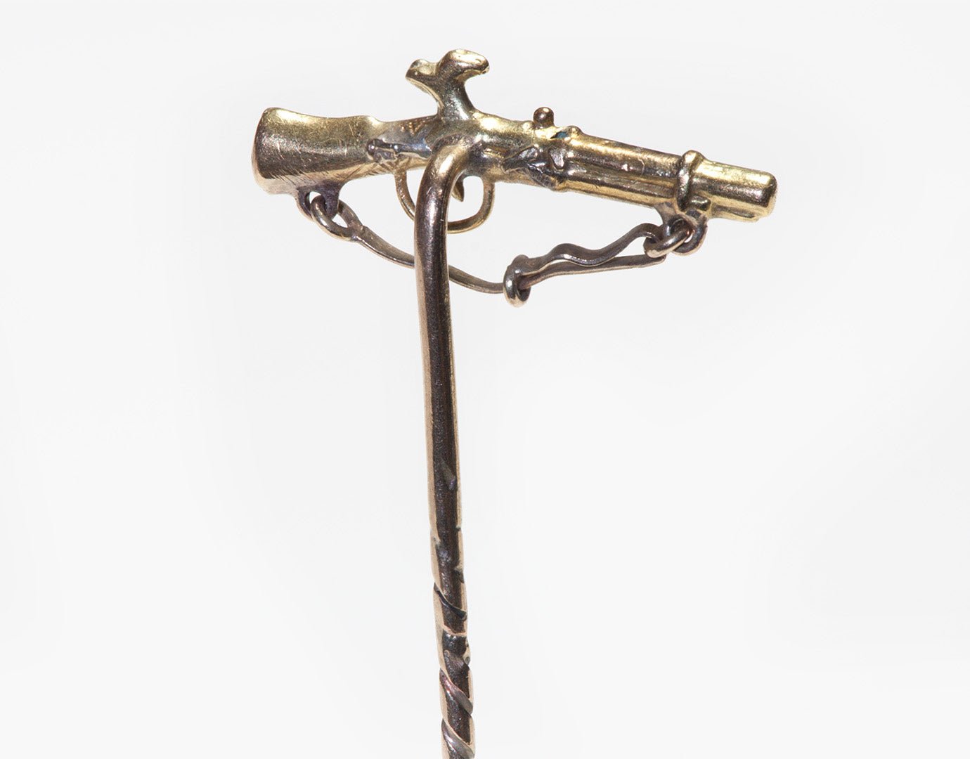 Antique Gold Shotgun Stick Pin