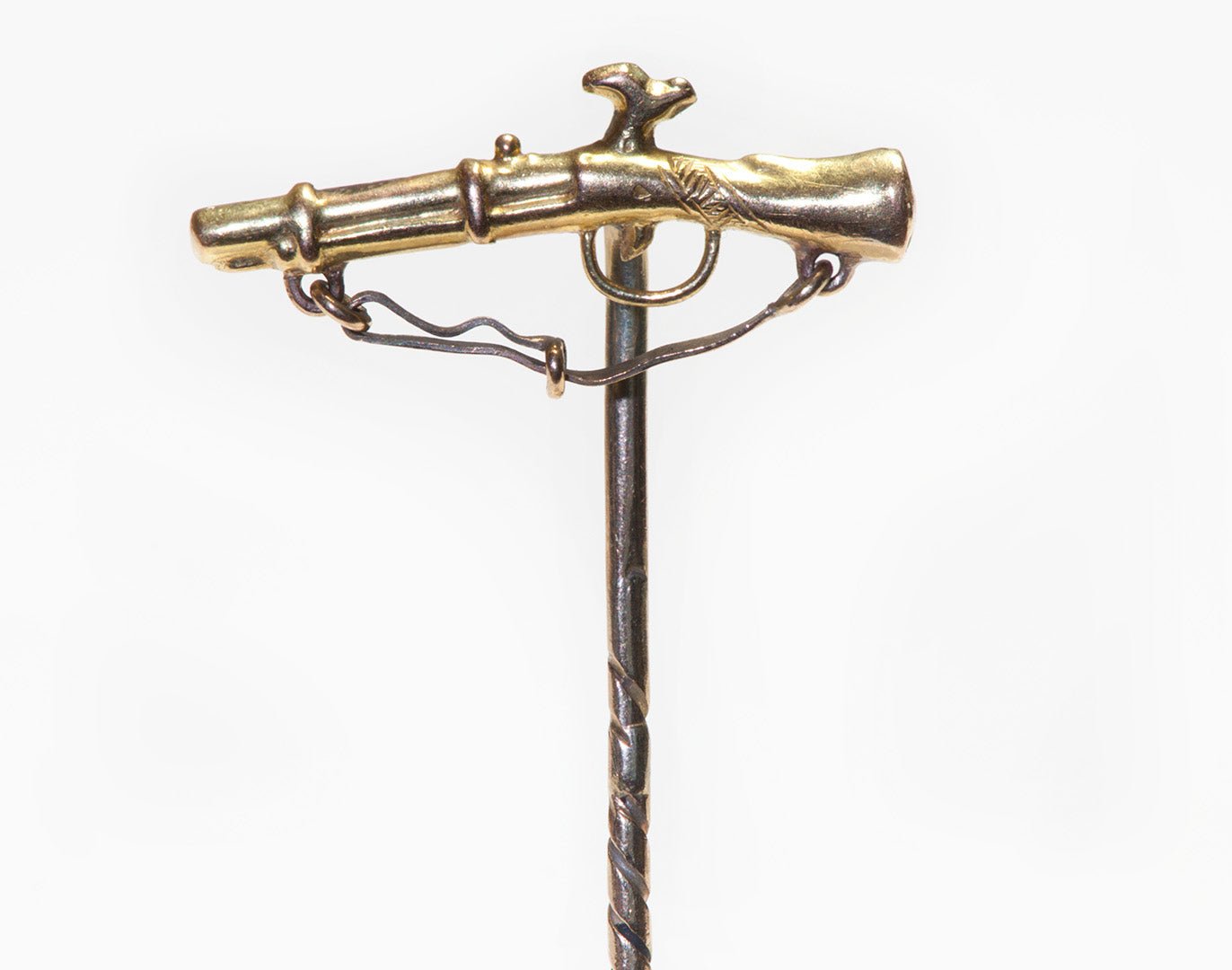 Antique Gold Shotgun Stick Pin