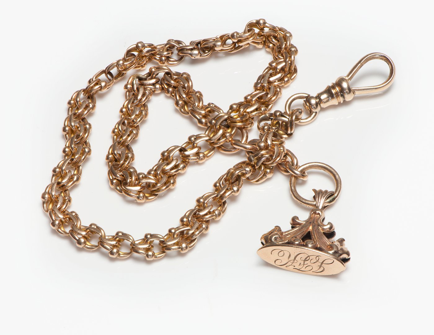 Antique Gold Watch Chain and Fob