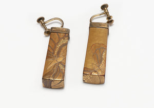 Antique Japanese Lacquer Earrings