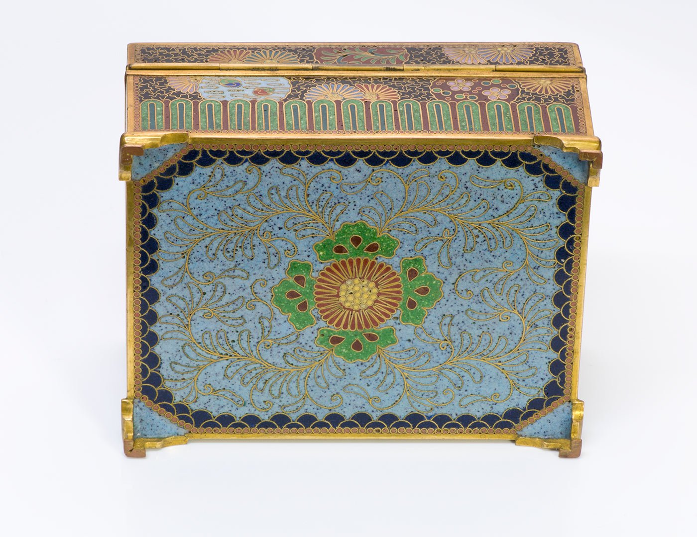 Antique Japanese Meiji Cloisonne Dragon Box Dragon - DSF Antique Jewelry