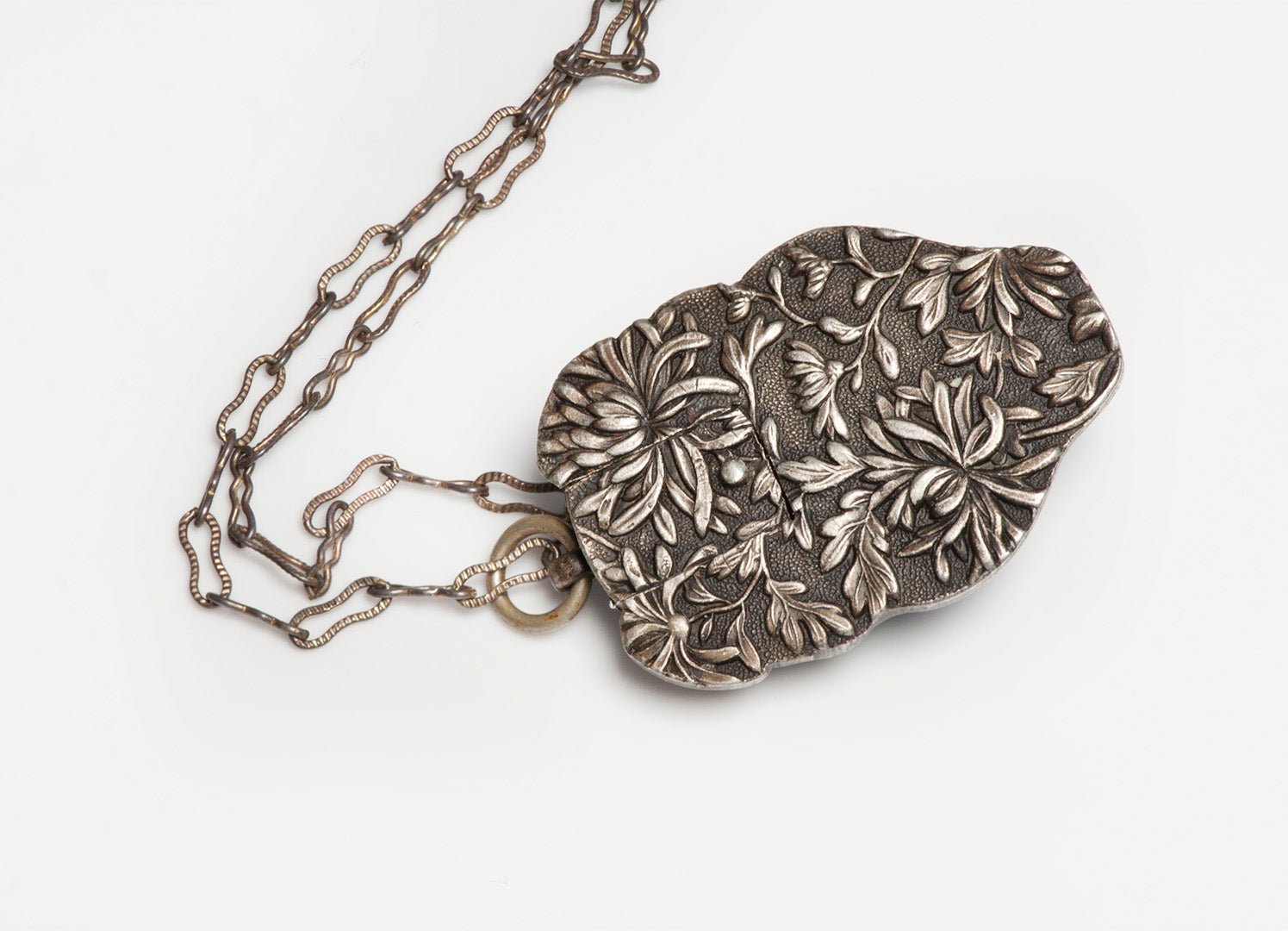 Antique Japanese Silver Satyr Pendant
