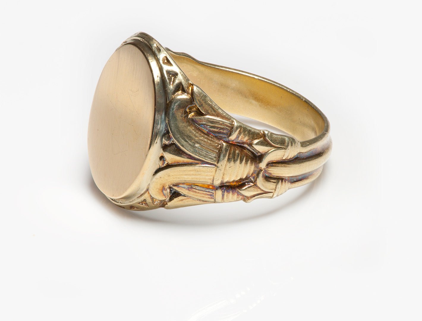 Antique Lambert Bros Gold Men's Ring - DSF Antique Jewelry