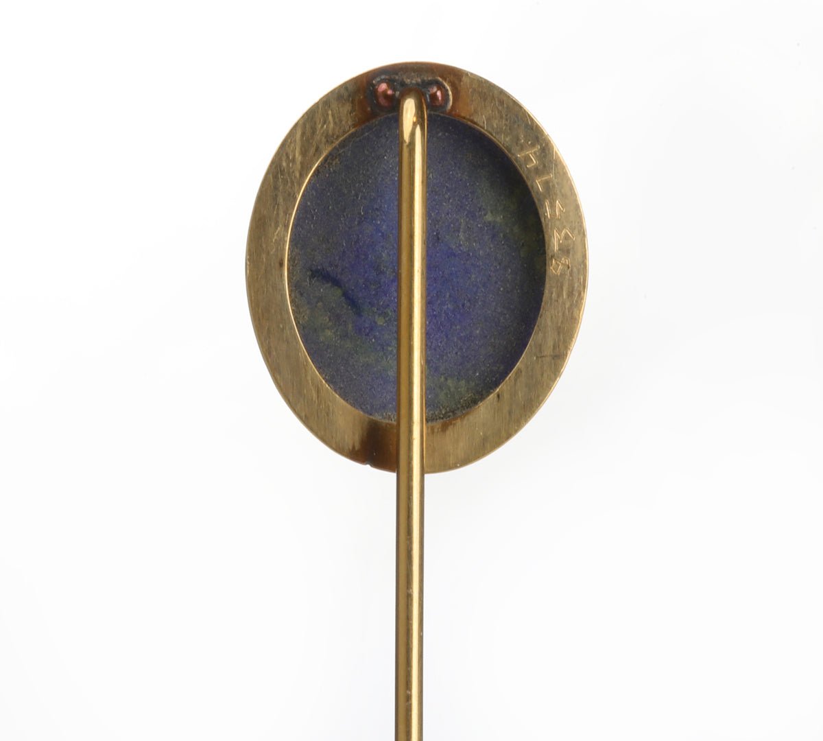 Antique Lapis Gold Stick Pin
