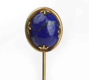 Antique Lapis Gold Stick Pin