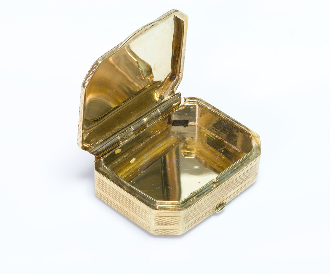 Antique Miniature Engine Turned Gold Box
