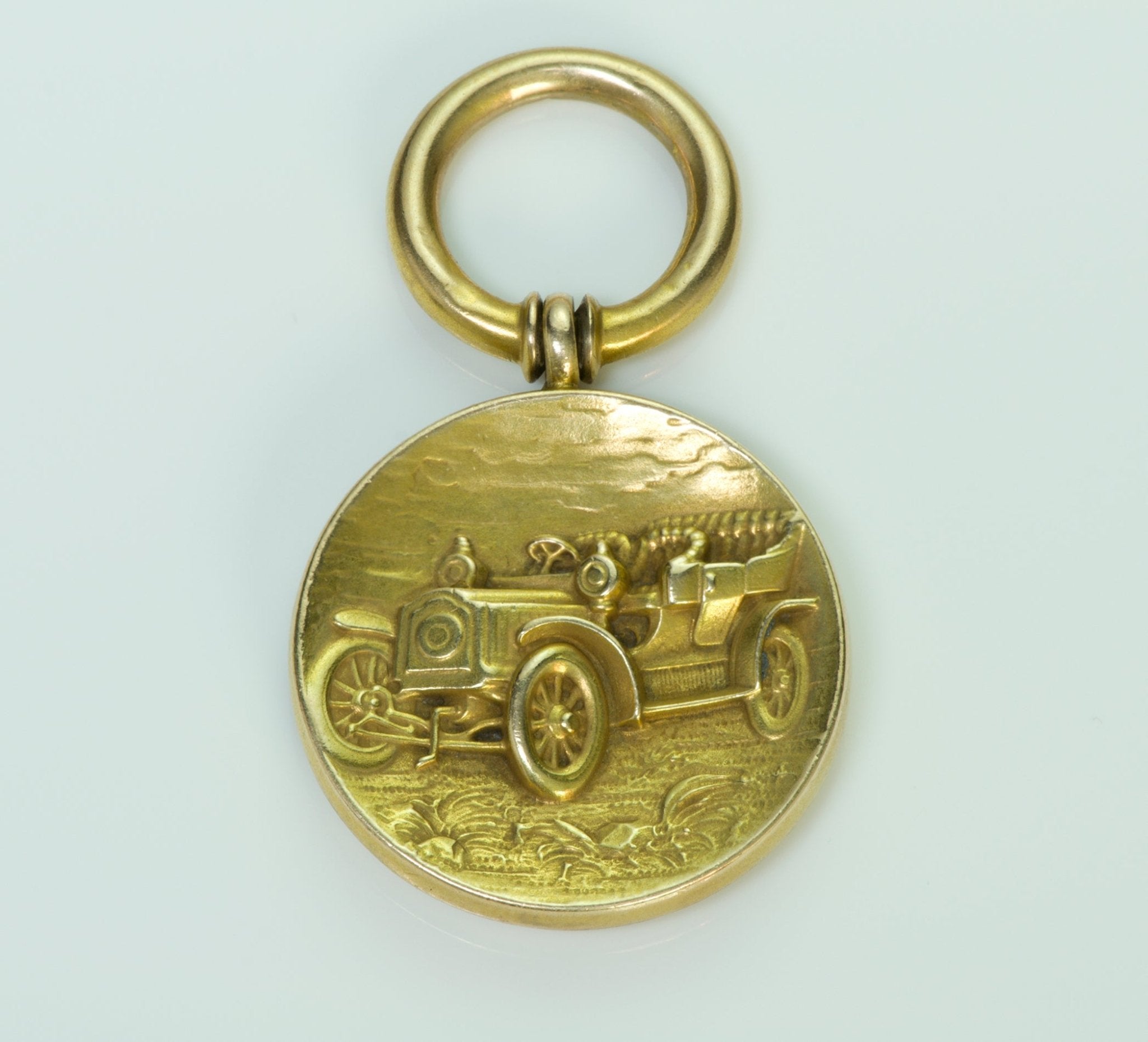 Antique Pendant Fob Gold Car