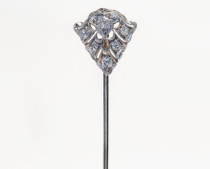 Antique Platinum Diamond Stick Pin