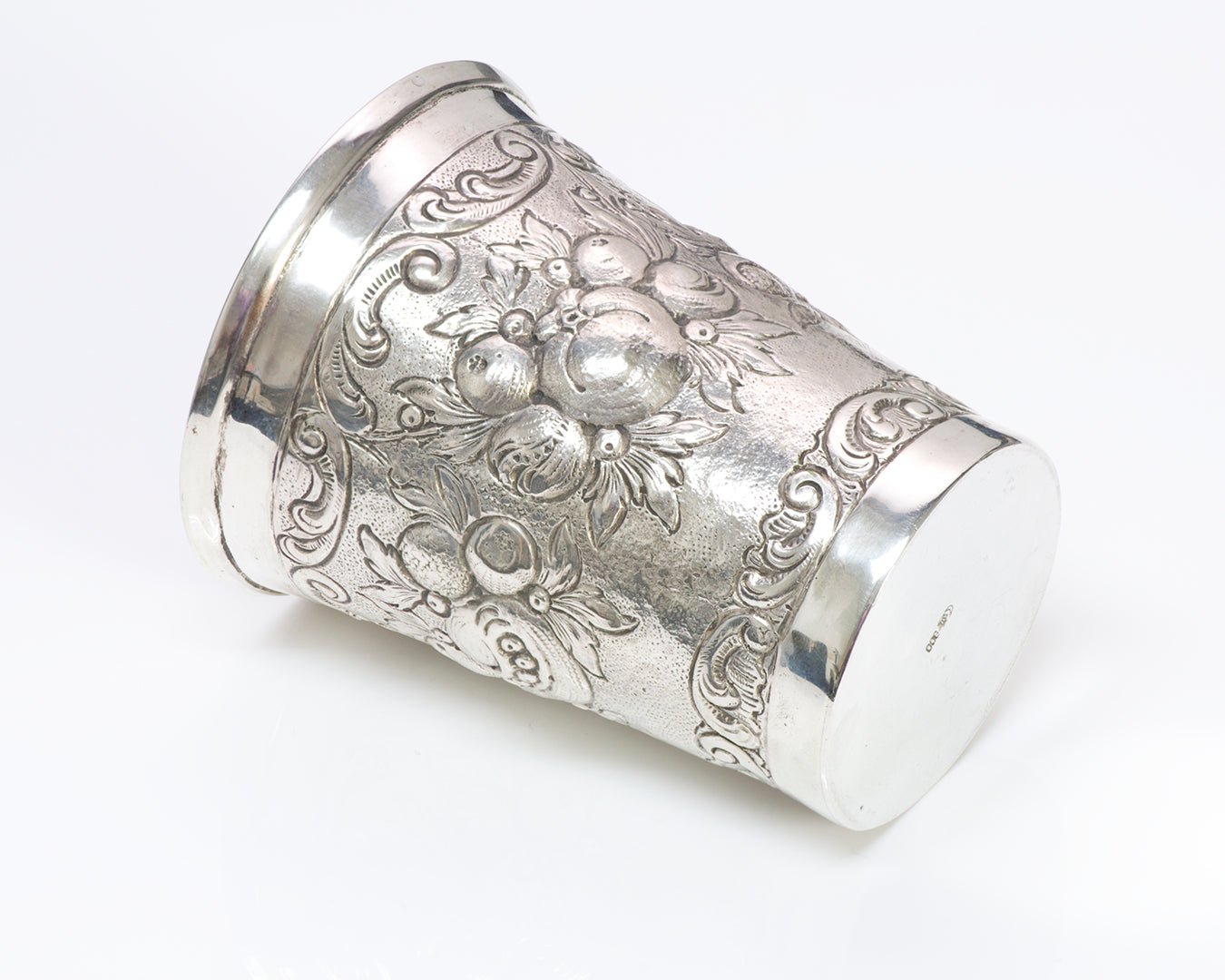 Antique Repousse Germany Silver Cup Beaker - DSF Antique Jewelry