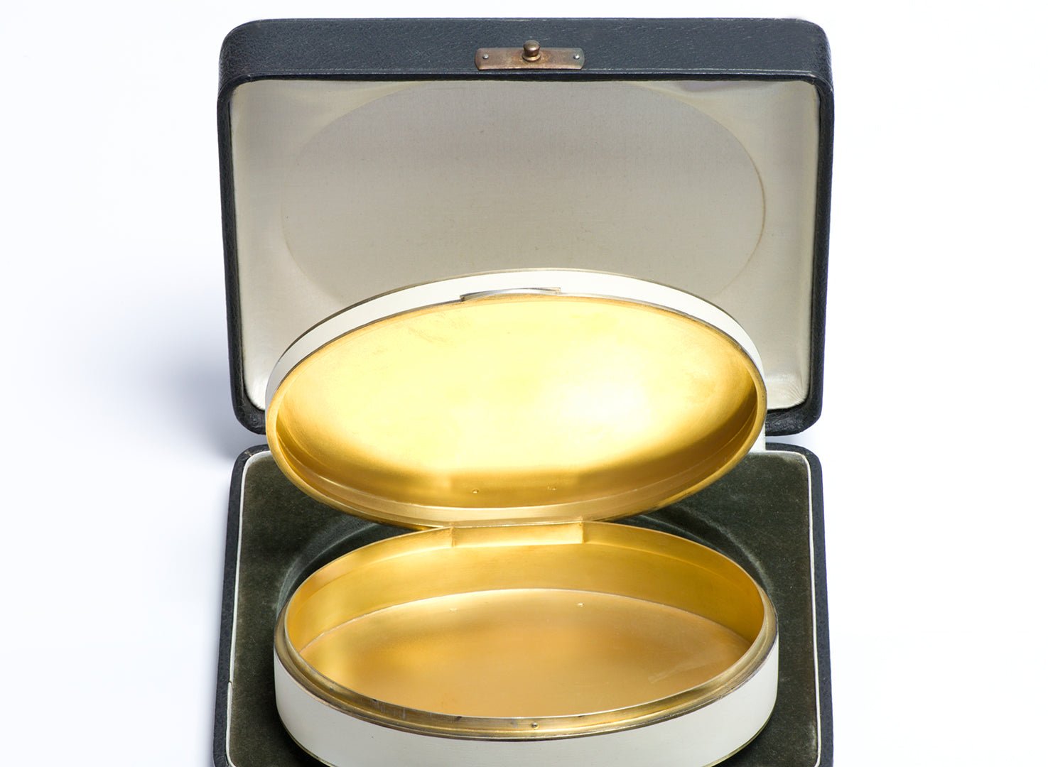 Antique Rudolf Steiner Matte Enamel Silver Box - DSF Antique Jewelry