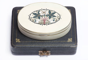 Antique Rudolf Steiner Matte Enamel Silver Box