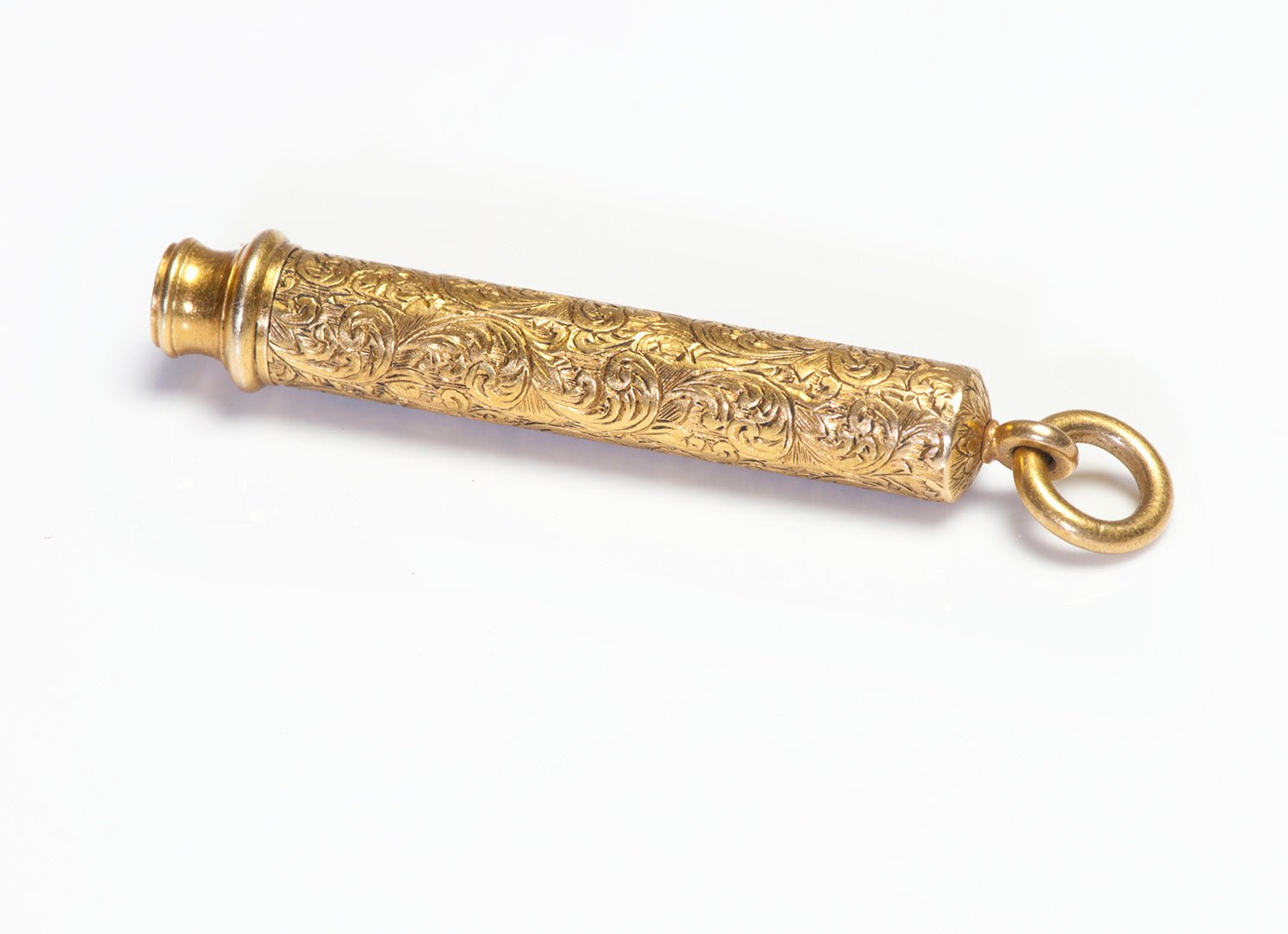 Antique Sampson Mordan & Co. Engraved Gold Pencil