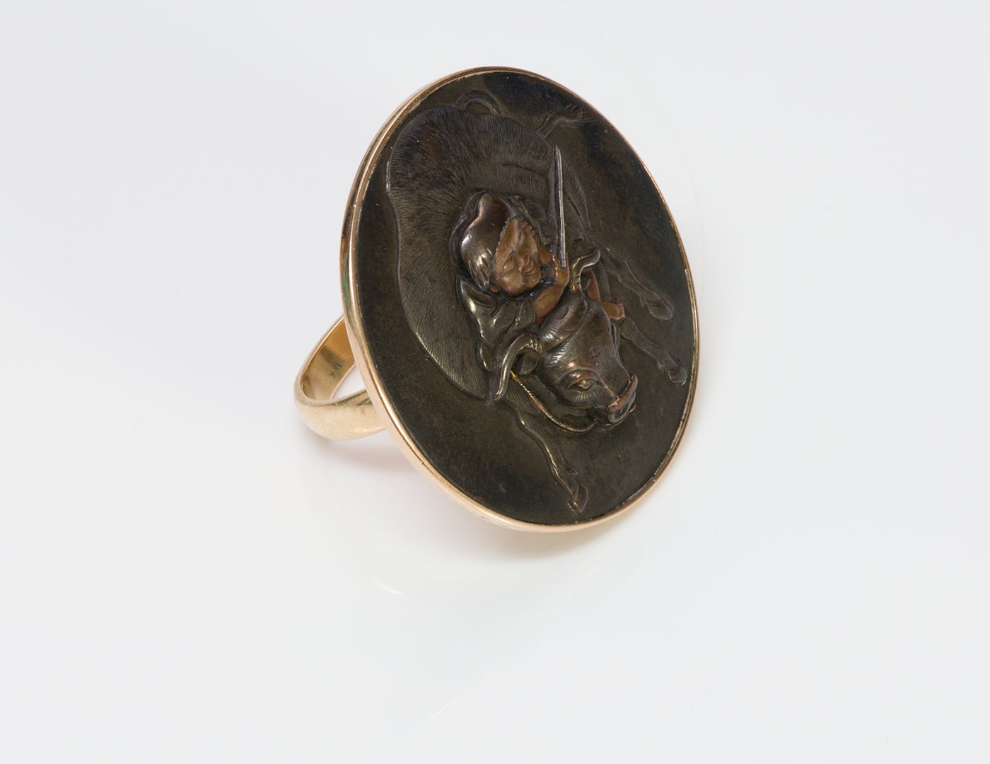 Antique Shakudō Gold Ring - DSF Antique Jewelry