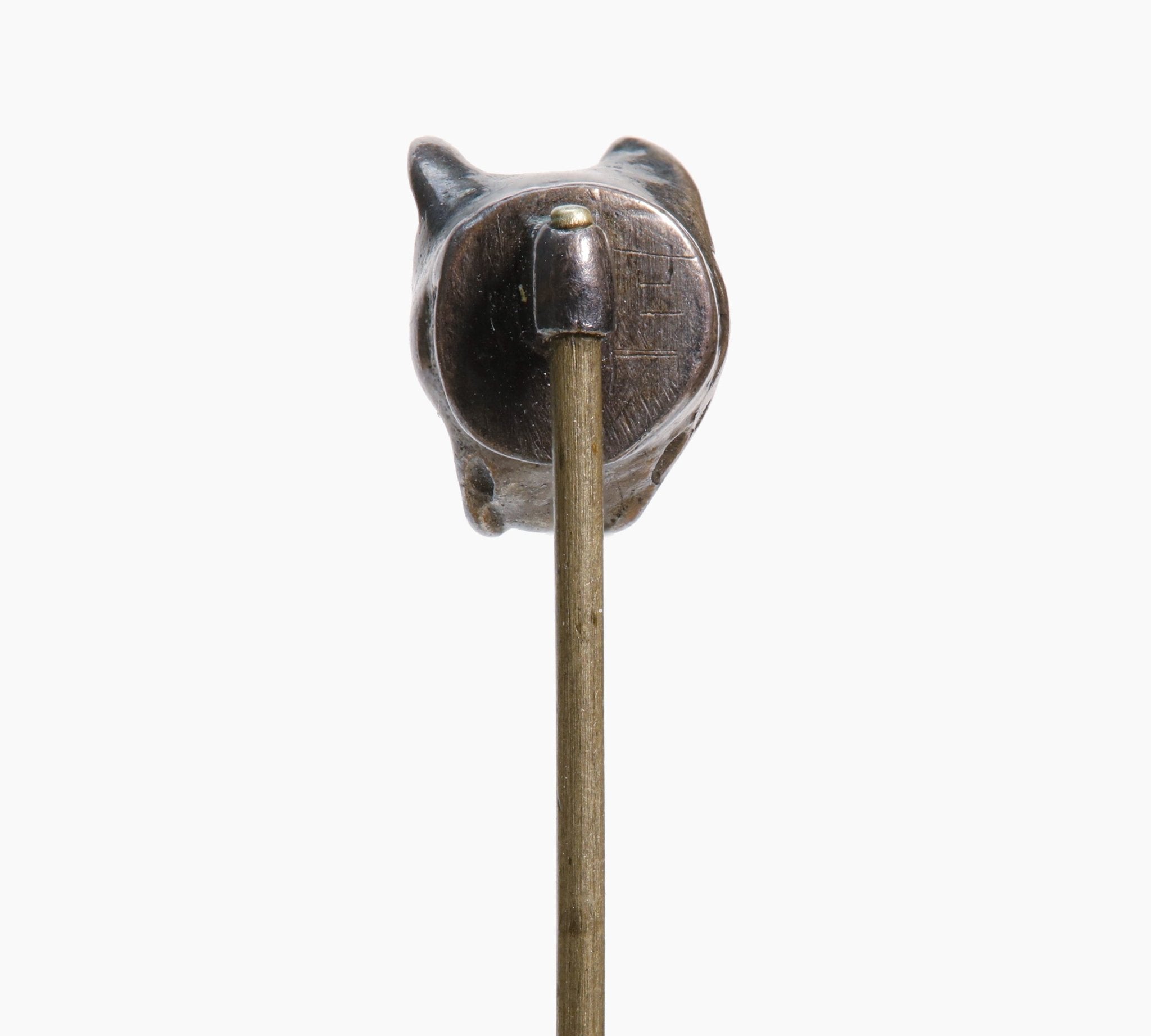 Antique Silver Dog Stick Pin