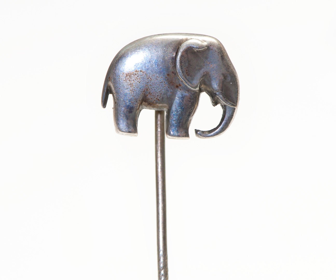 Antique Silver Elephant Stick Pin