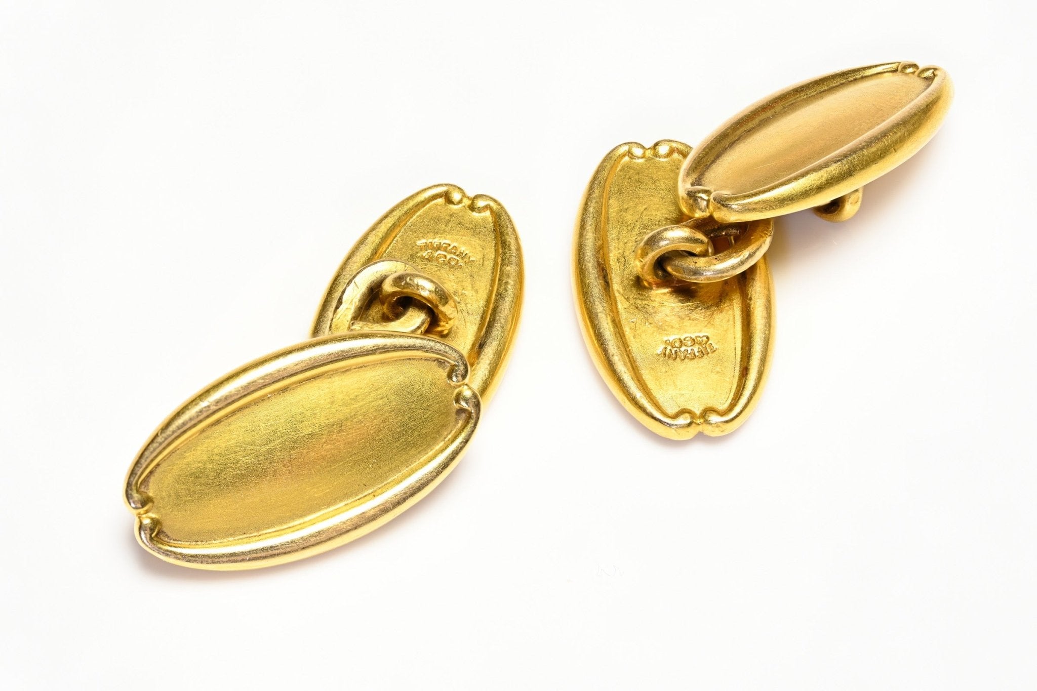 Antique Tiffany & Co. 18K Yellow Gold Cufflinks - DSF Antique Jewelry