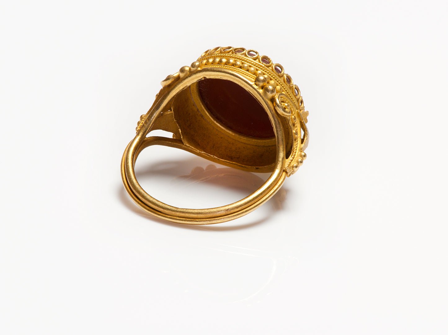 Antique Victorian Gold Carnelian Intaglio Ring