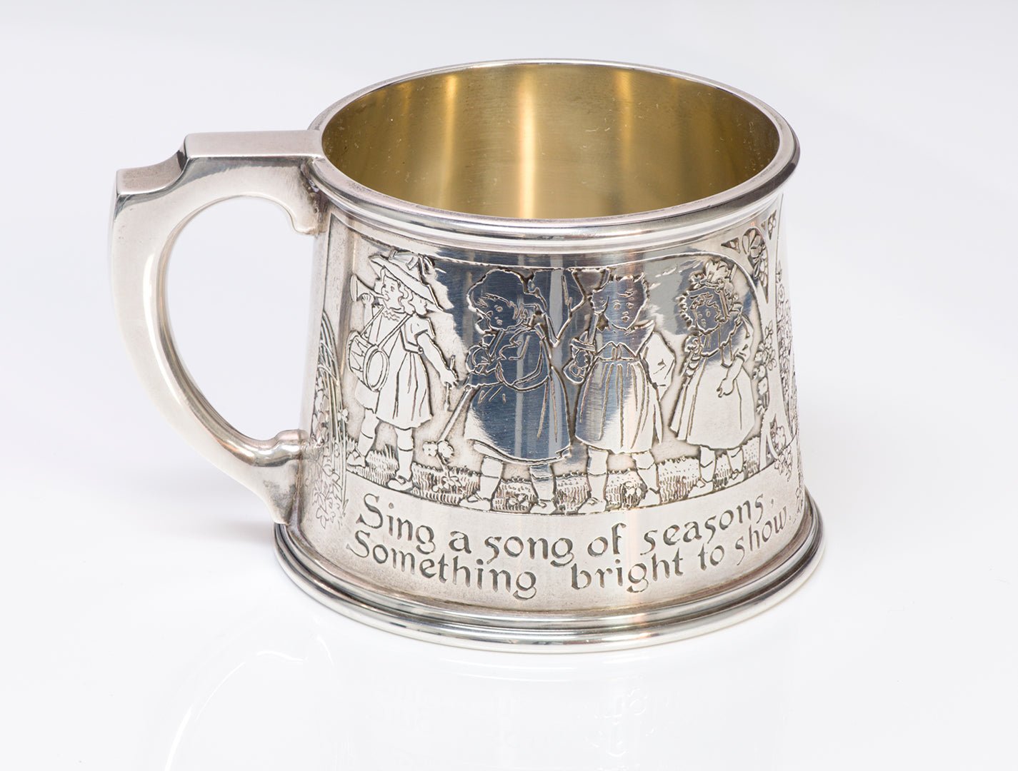 Antique William B Kerr Silver Baby Mug Cup