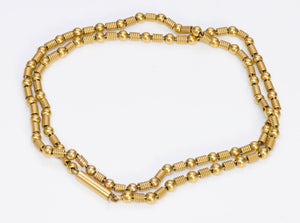Antique 18K Yellow Gold Bead Necklace