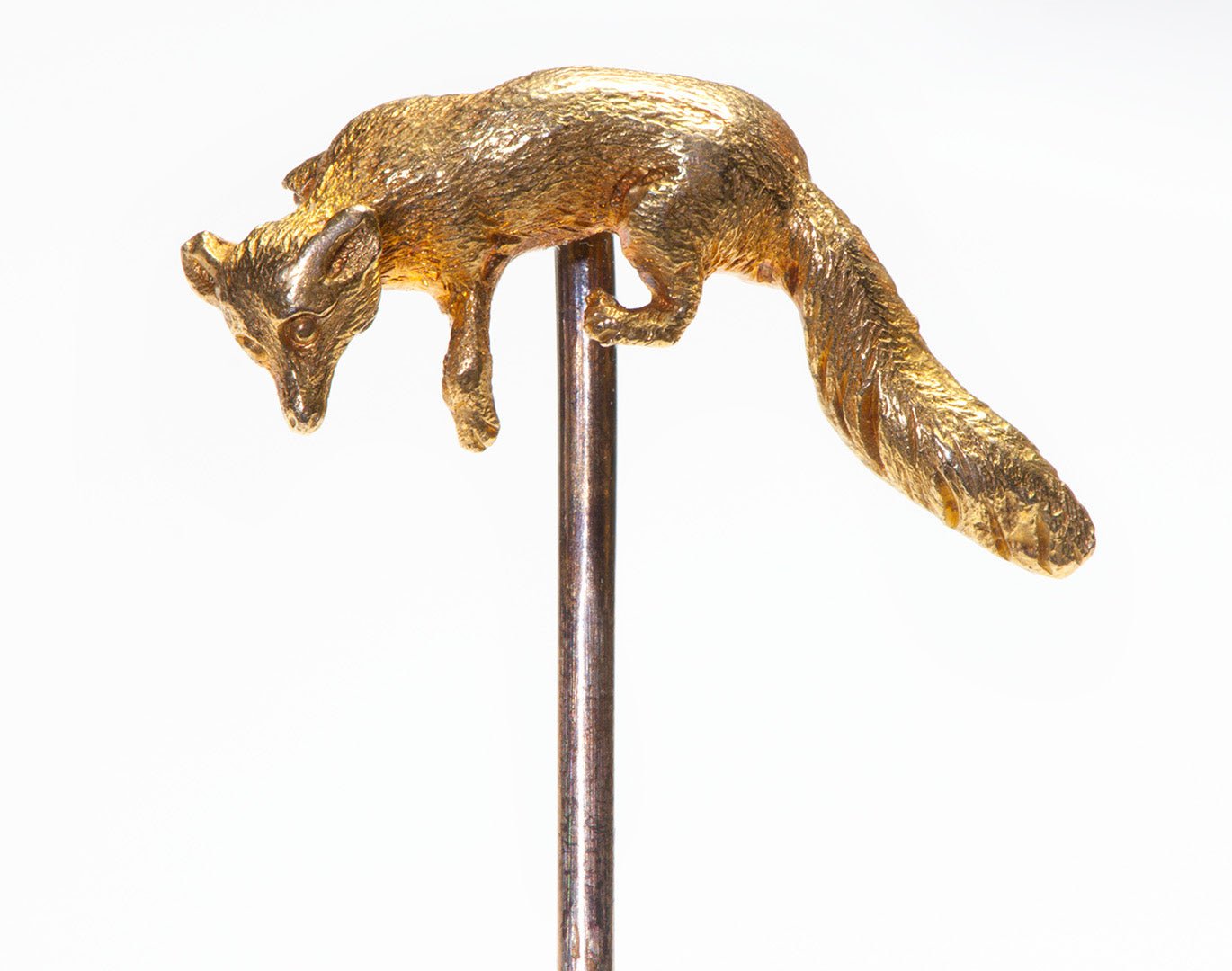 Antique Yellow Gold Fox Stick Pin