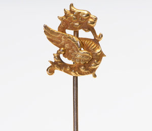 Antique Yellow Gold Griffin Stick Pin