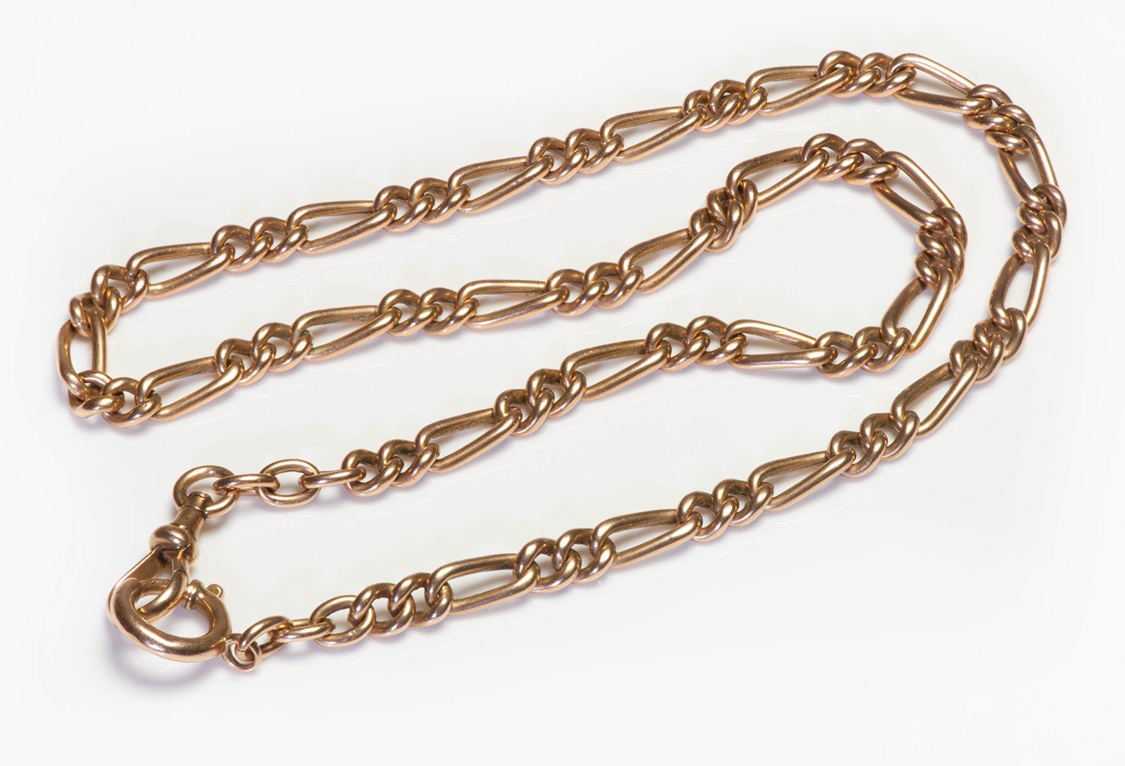 Antique Yellow Gold Link Watch Chain