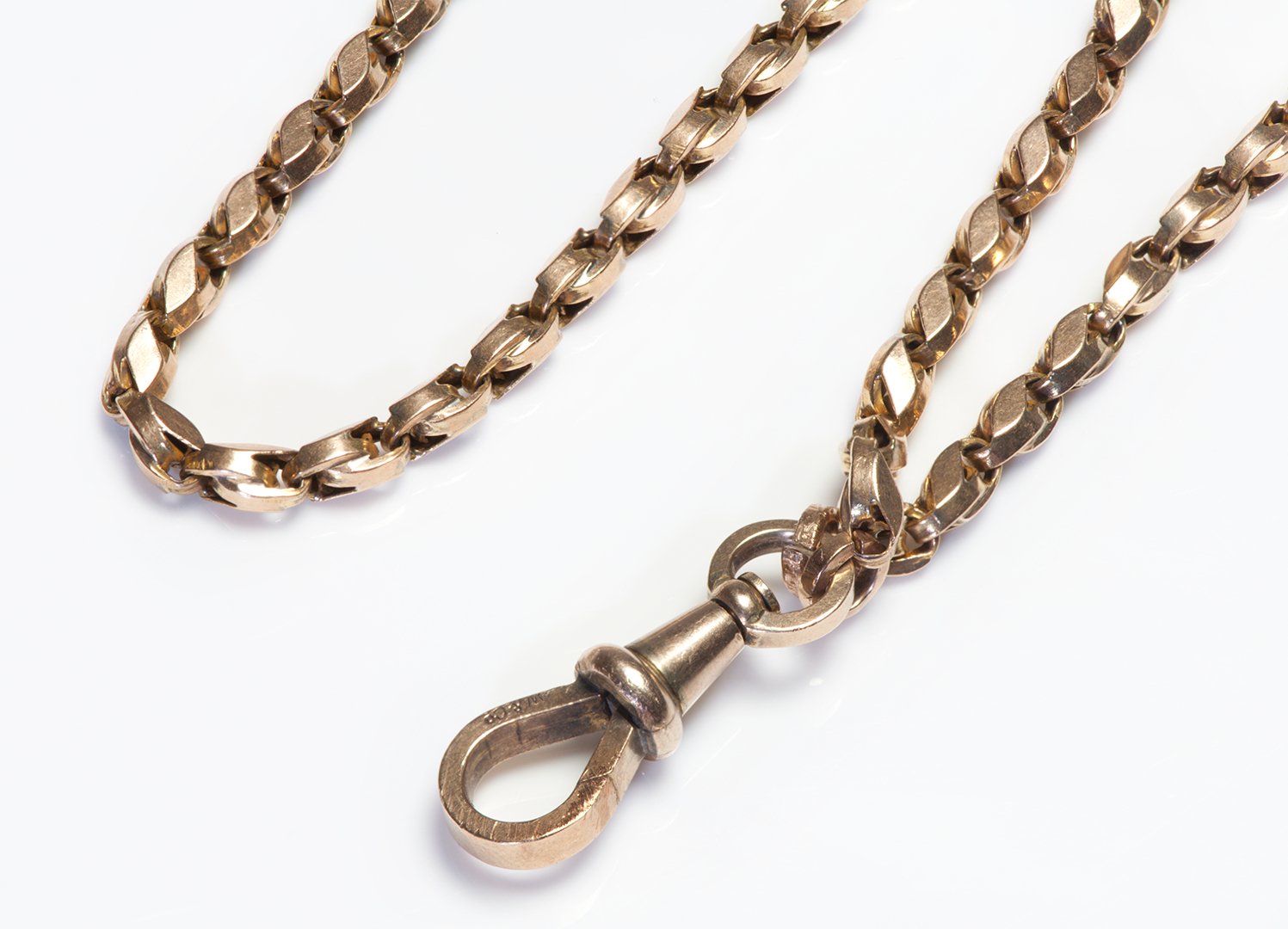 Antique Yellow Gold Long Chain - DSF Antique Jewelry
