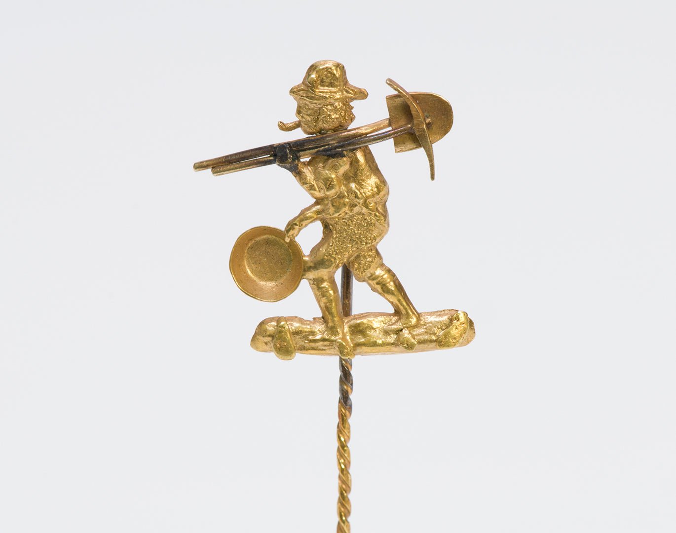 Antique Yellow Gold Miner Stick Pin