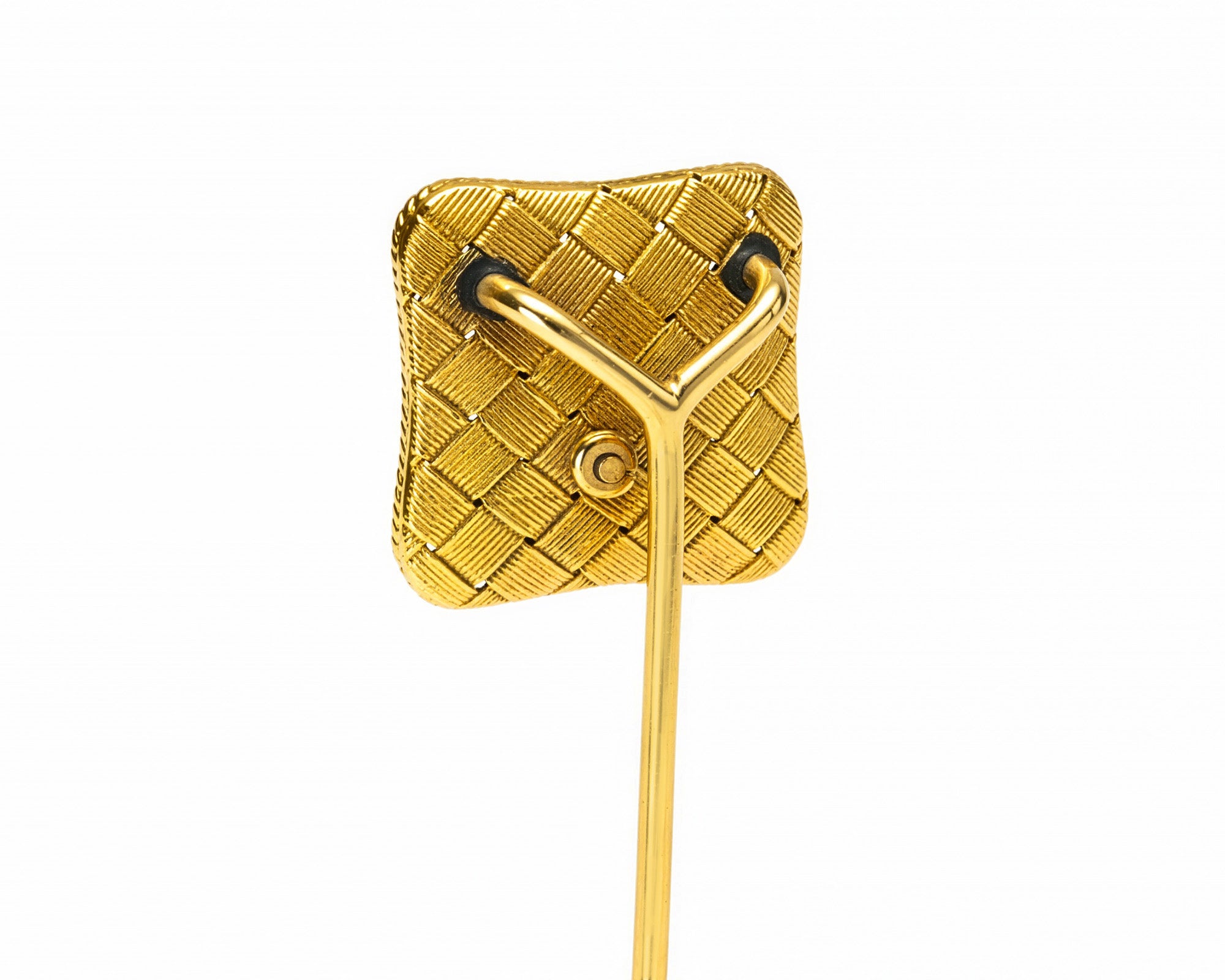 Victorian Antique Two-Tone 14k Gold Bird in Basket Stick Pin