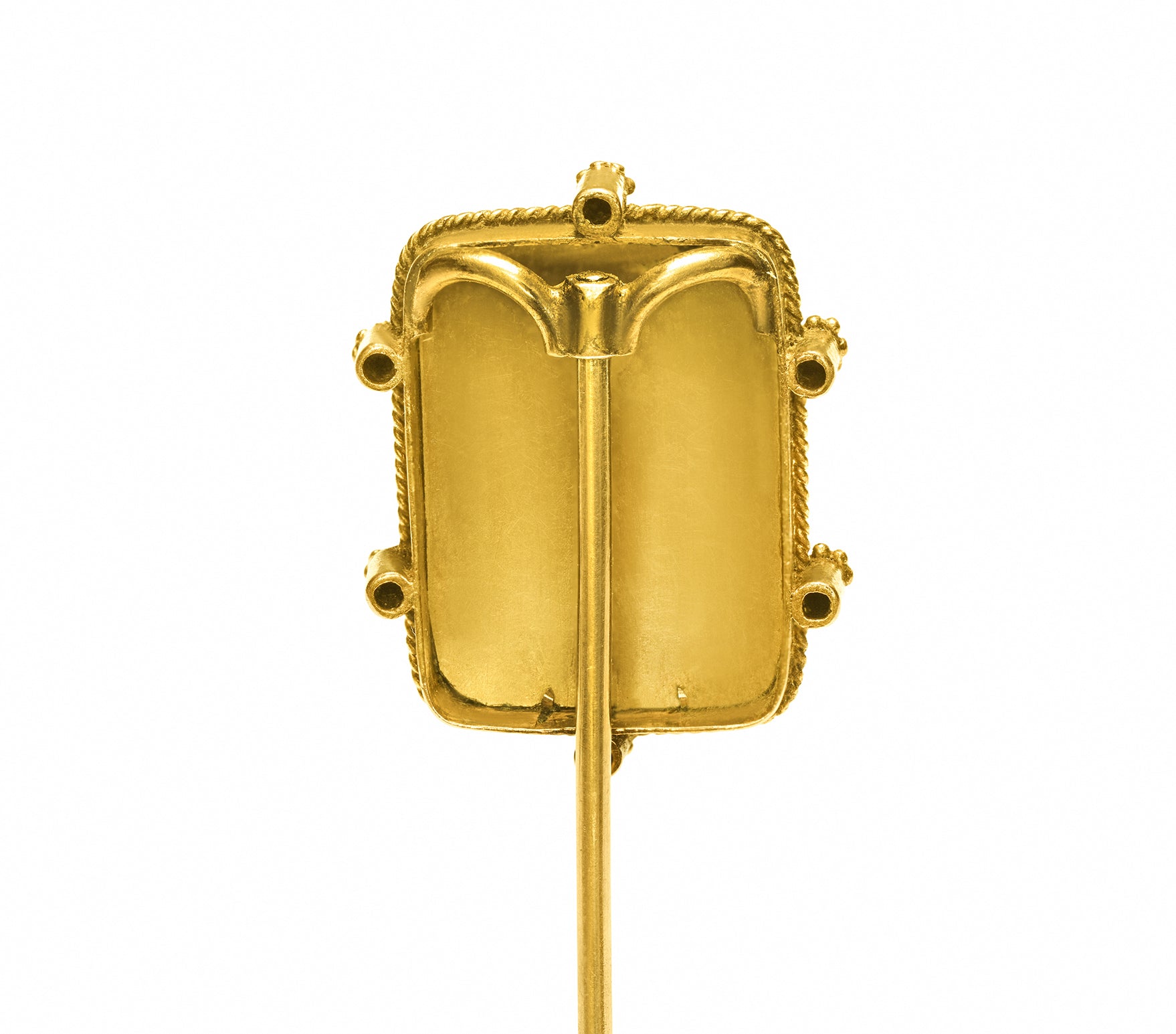 Victorian 14K Gold & Enamel Cherub Stick Pin