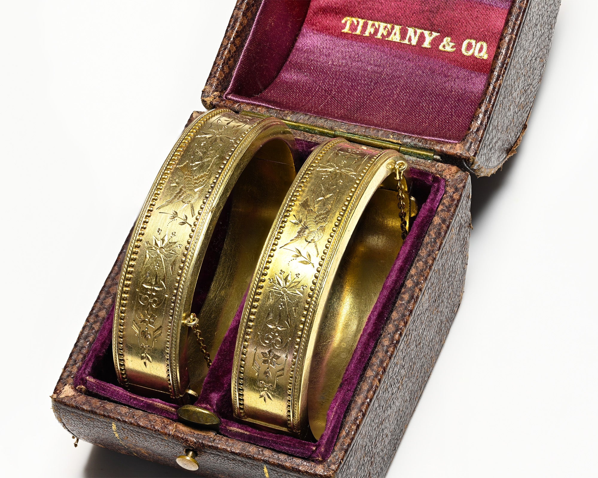 Antique Tiffany & Co. Gold Bangle Bracelets 