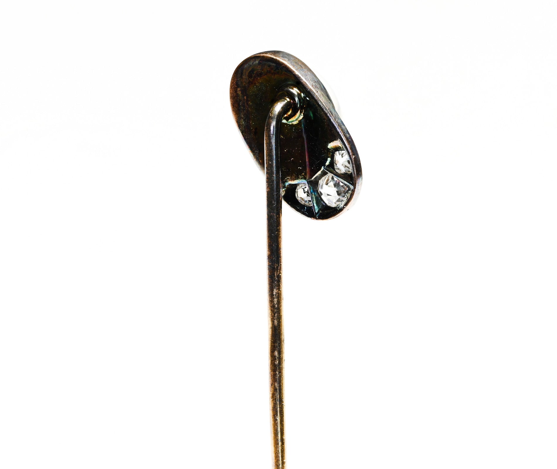 Moonstone Diamond Jockey Cap Stick Pin