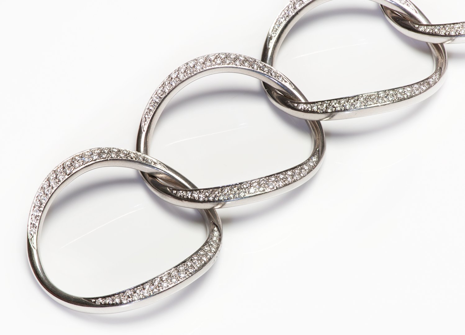 Antonini Pave Diamond Gold Link Bracelet - DSF Antique Jewelry