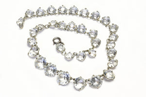 Art Deco Fishel Nessler F.N.Co Sterling Silver Paste Riviere Necklace