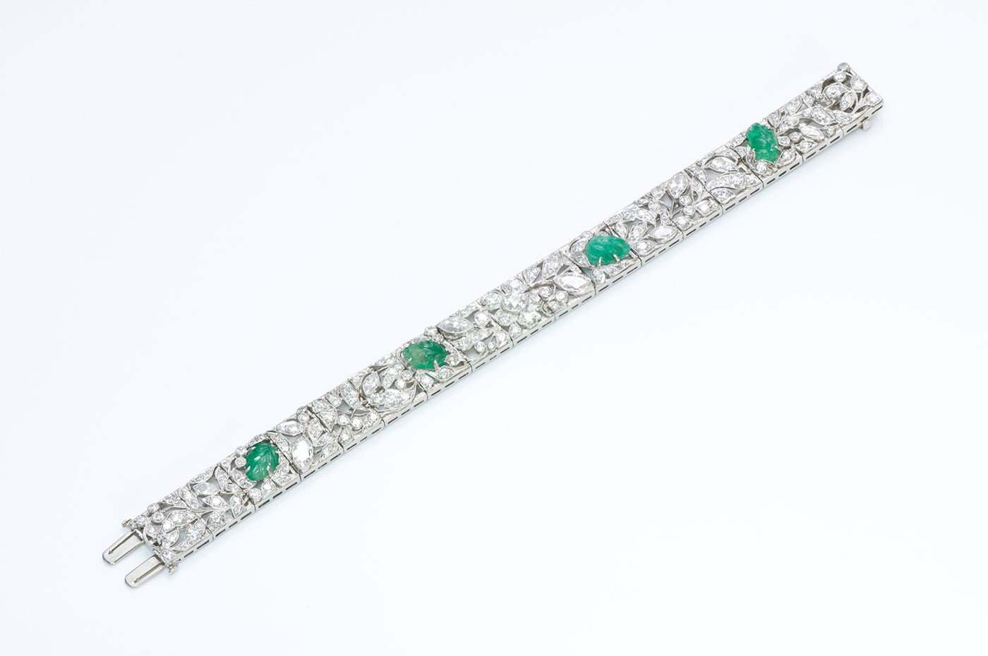 Art Deco Platinum Diamond Bracelet - DSF Antique Jewelry