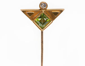 Art Deco Transitional 14K Gold Period Stick Pin