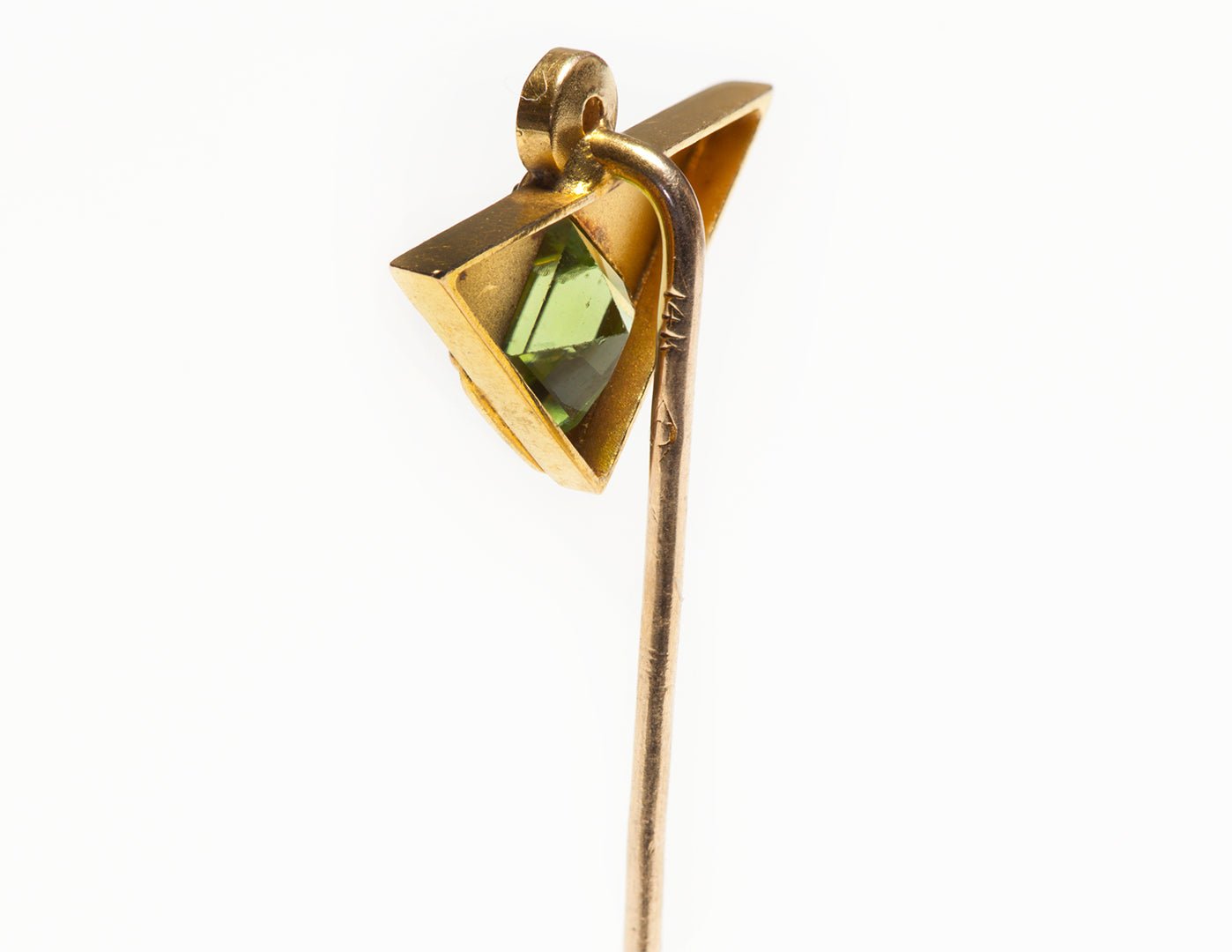 Art Deco Transitional 14K Gold Period Stick Pin - DSF Antique Jewelry