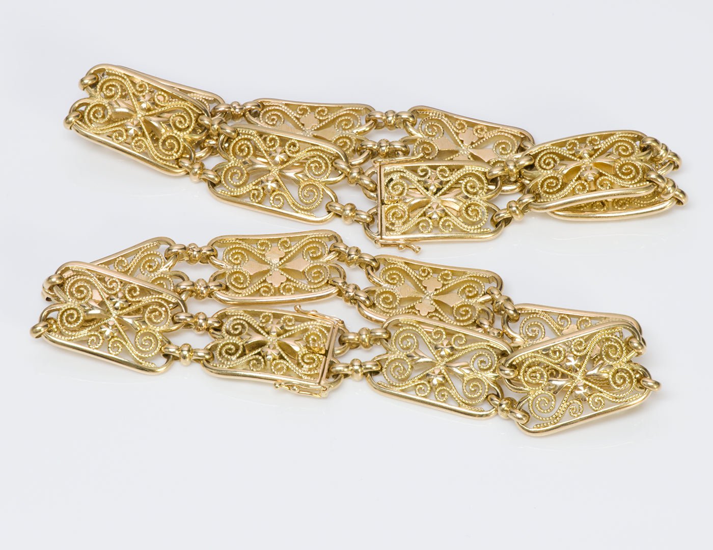Art Nouveau French 18K Gold Necklace Bracelet