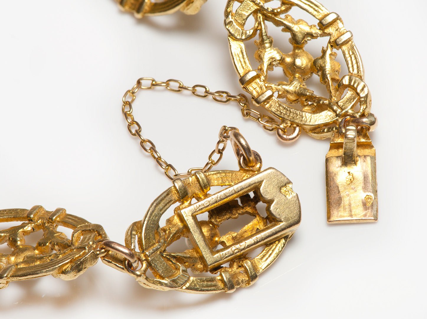 Art Nouveau French Gold Pearl Bracelet - DSF Antique Jewelry