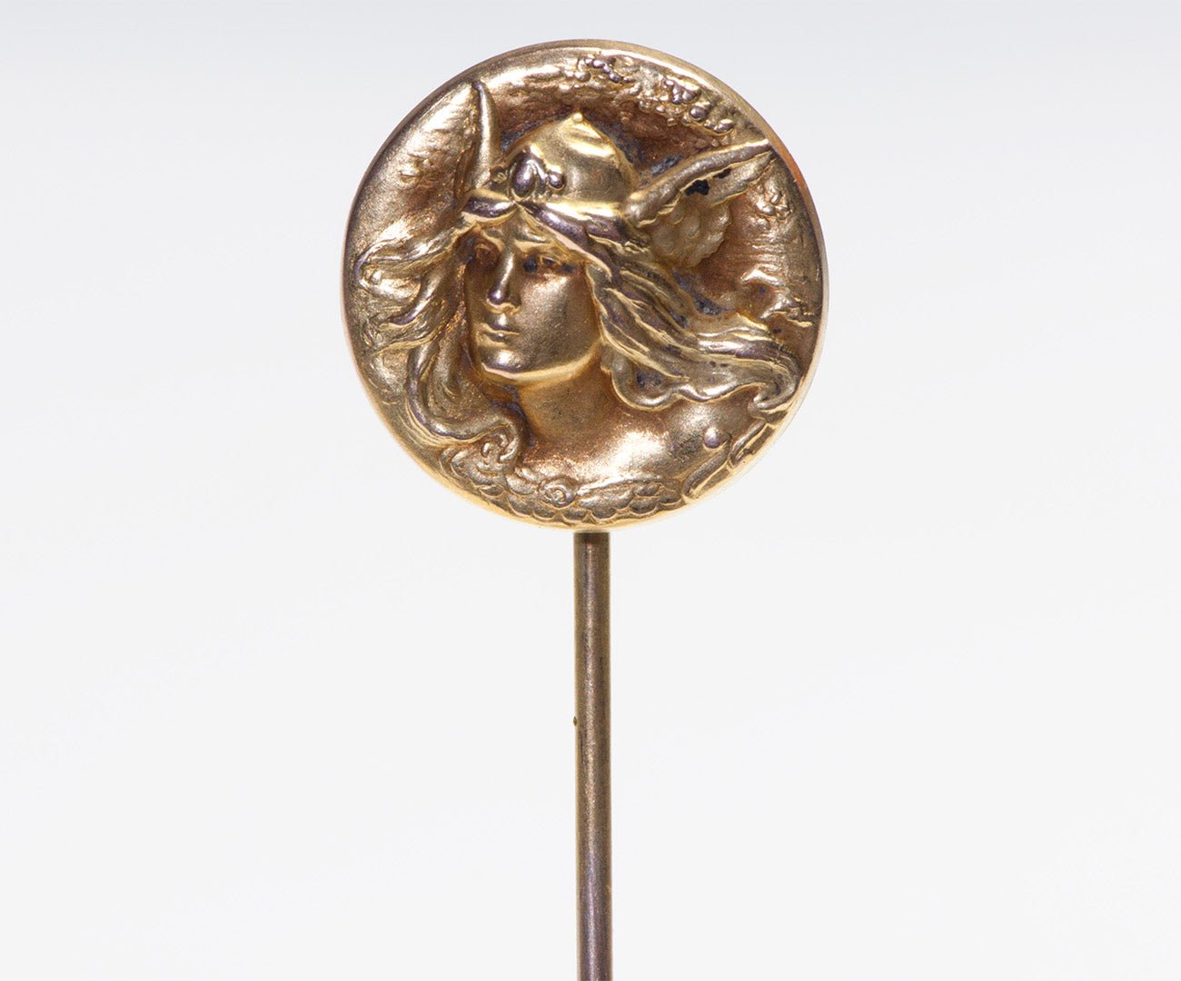 Art Nouveau Gold Lady Stick Pin - DSF Antique Jewelry