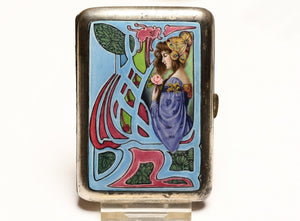 Art Nouveau Silver Enamel Case