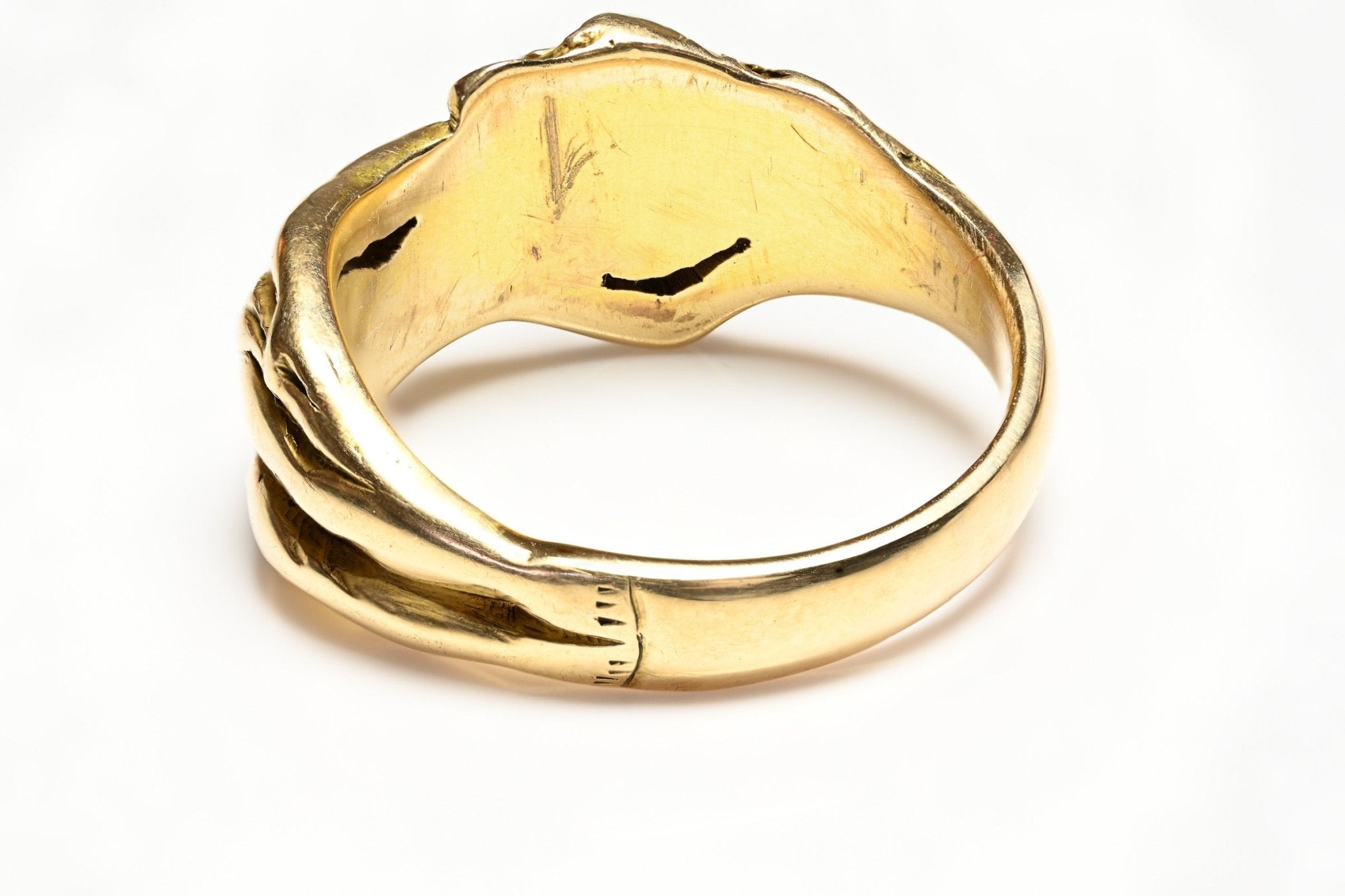 Art Nouveau Yellow Gold Nude Lady Ring