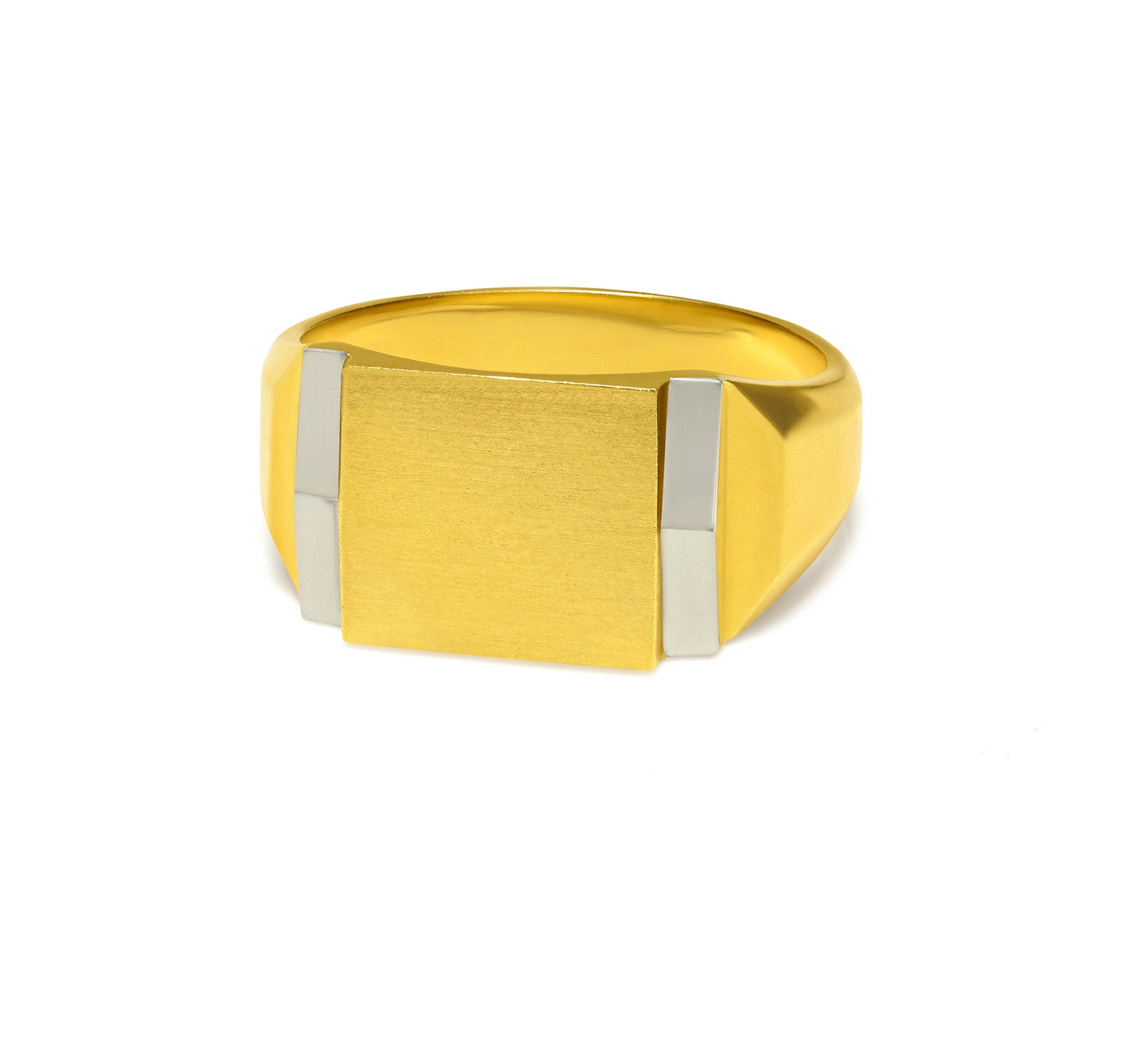 Art Deco French 18K Two-Tone Gold Gentleman’s Signet Ring