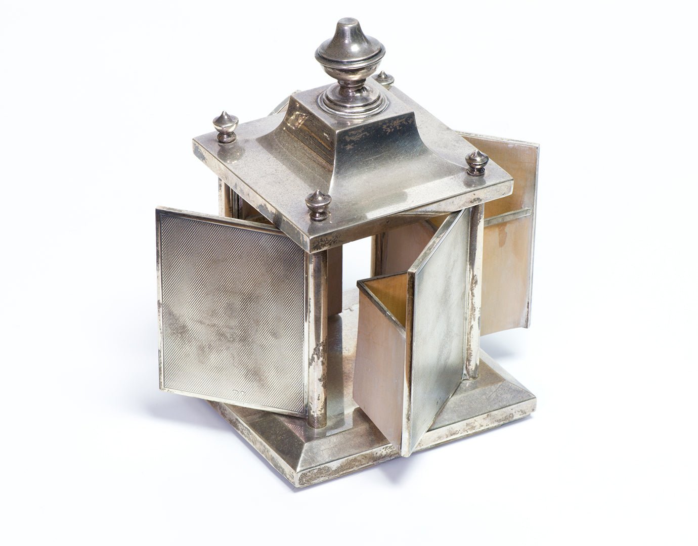 Asprey & Co. Vintage Sterling Silver Table Top Cigarette Box Holder - DSF Antique Jewelry