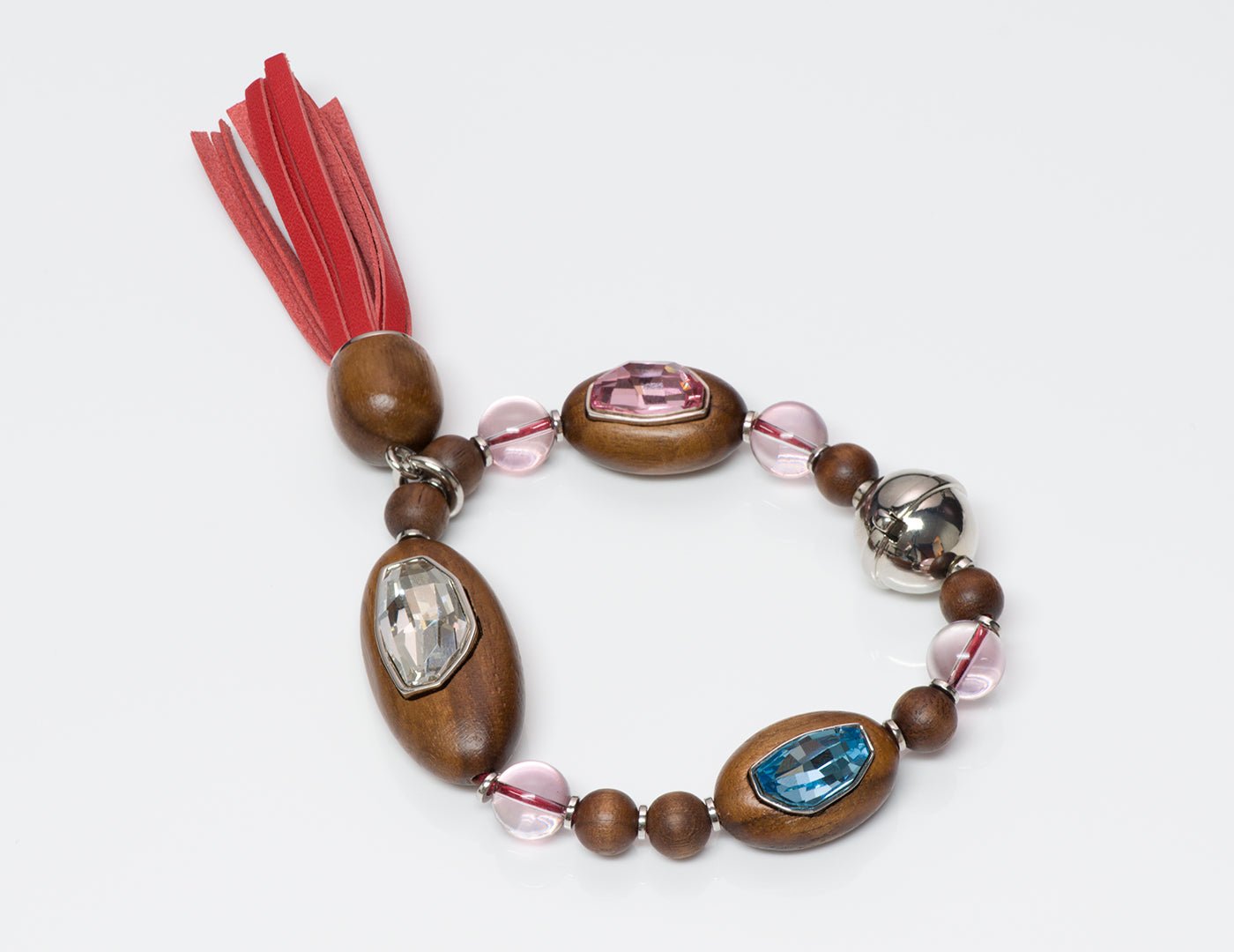 Atelier Swarovski by Fiona Kotur Wood Crystal Tassel Bracelet