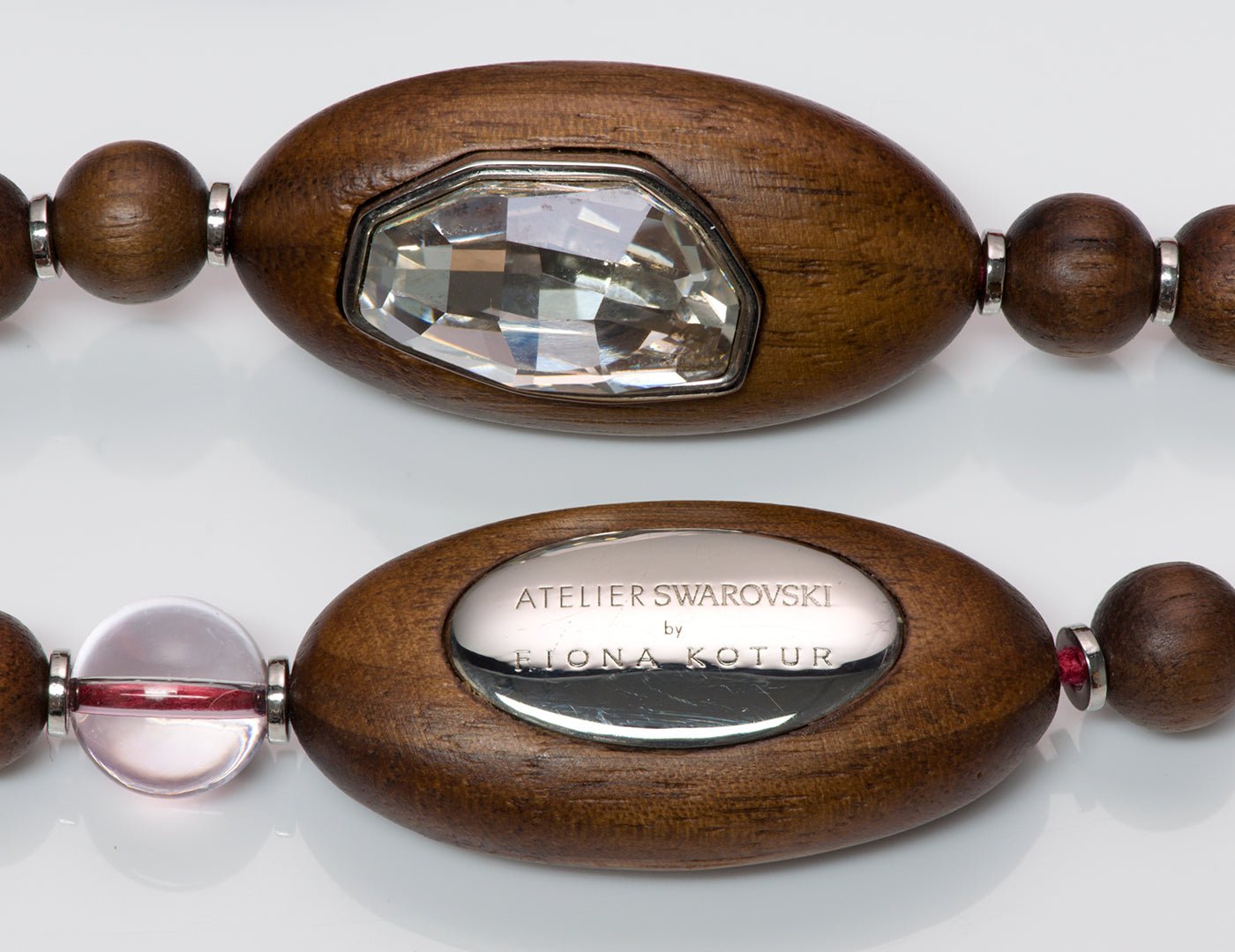 Atelier Swarovski by Fiona Kotur Wood Crystal Tassel Necklace