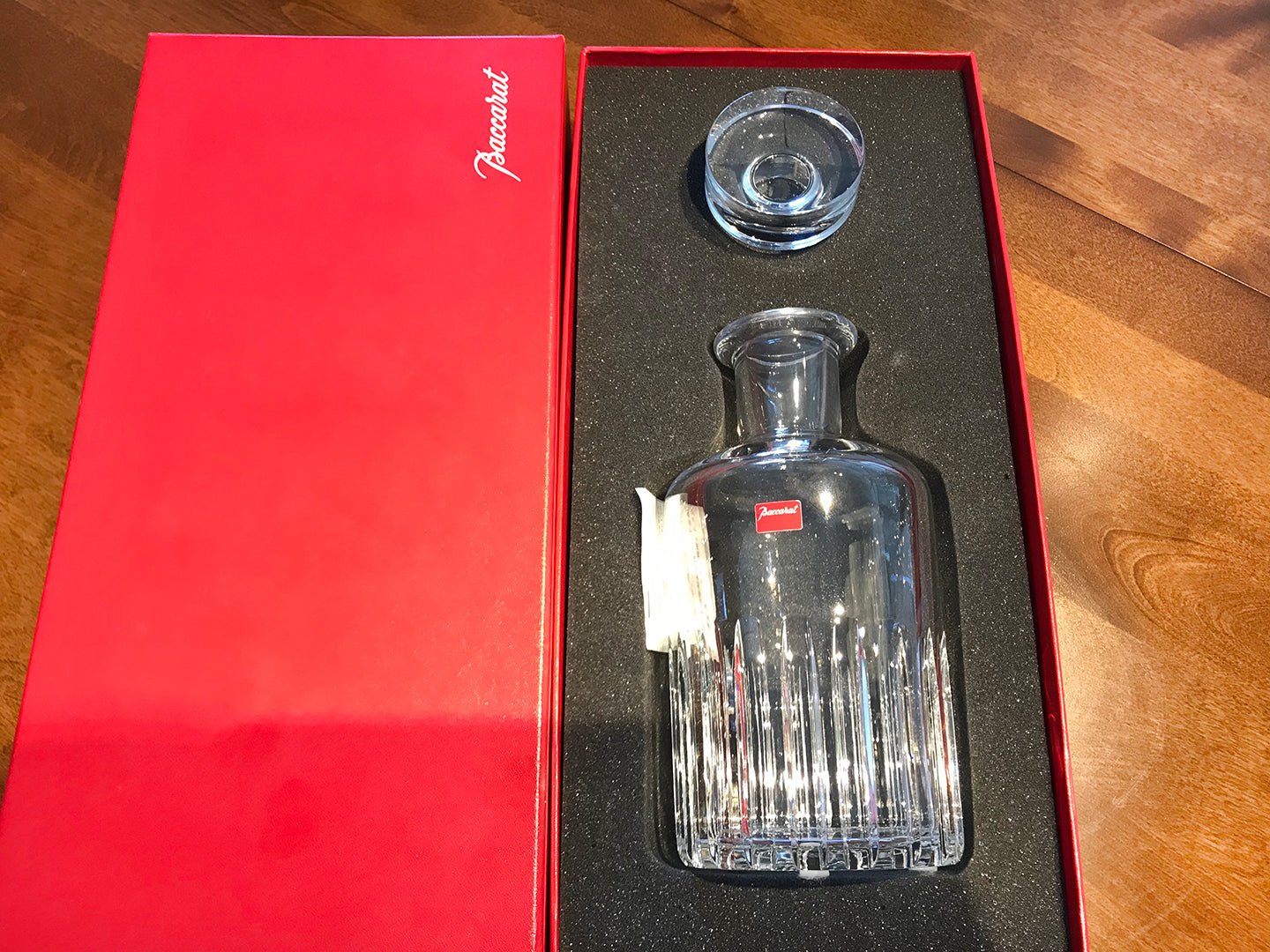Baccarat Crystal Rotary Pattern Whiskey Decanter / Box
