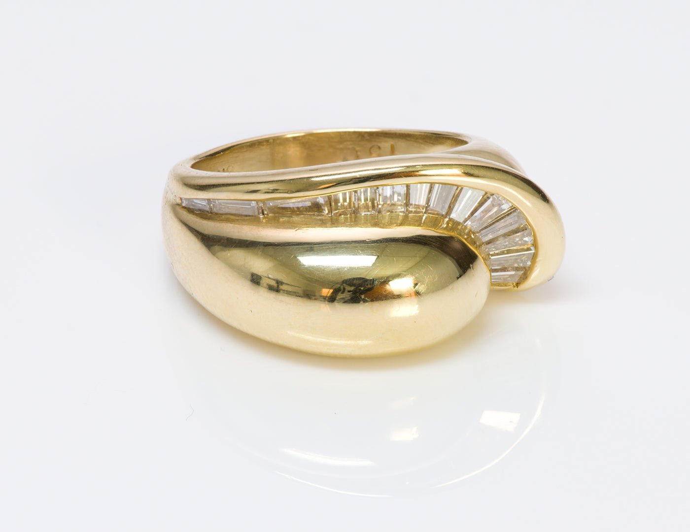 Baguette Diamond 18K Yellow Gold Ring